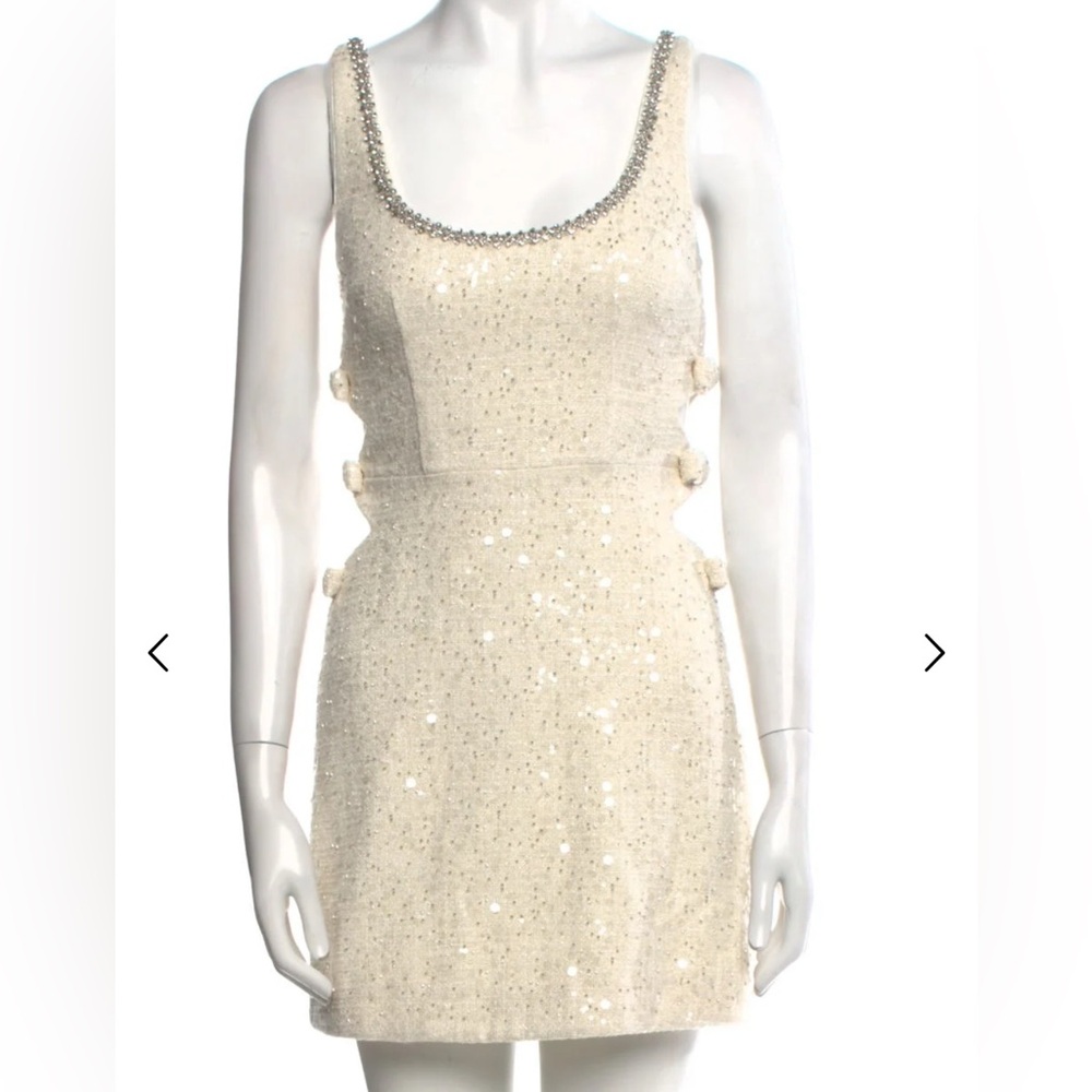 Self-Portrait Scoop Neck Mini Dress
